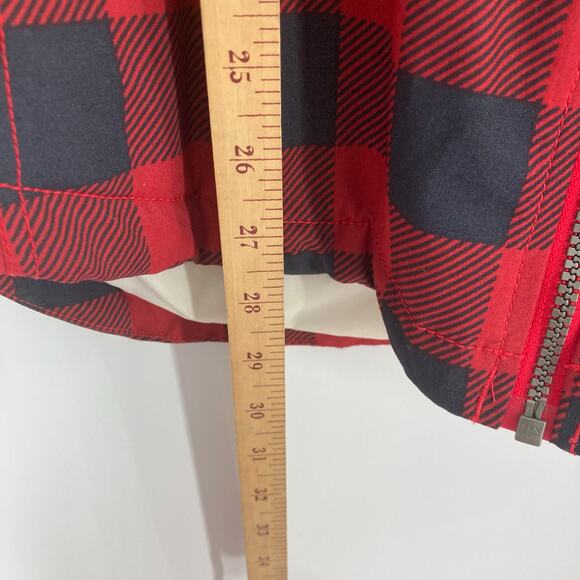 COLUMBIA Chatfield Hill Jacket Women Small Red Black Buffalo Plaid Sherpa Lined - Picture 15 of 16